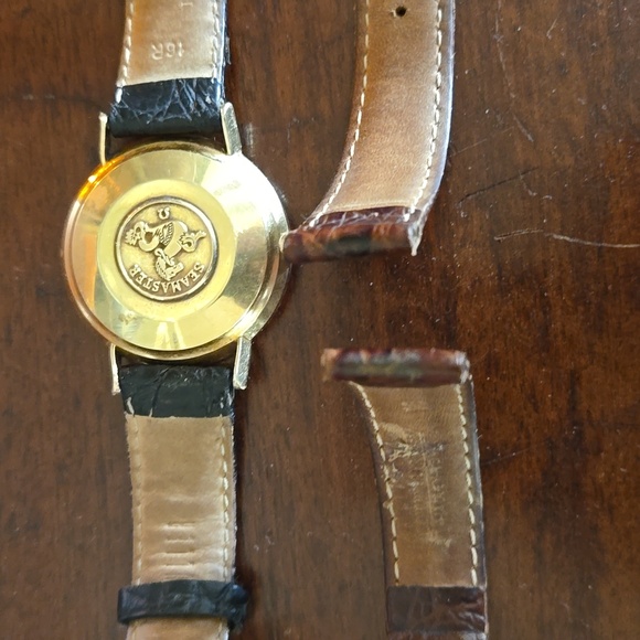 1962 Initial Release Omega Seamaster DeVille 18K Sol. Gold 24 Jewel+2 Croc Bands - Picture 6 of 10